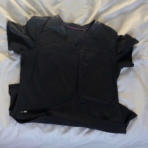 healing hands pewter gray scrub set